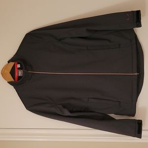 Puma, Long Sleeve, Full Zip, Quilted Interior Jacket, Dark Grey, Size L